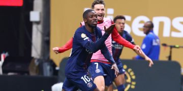 Ousmane Dembélé (10) lors du match face au Bayern