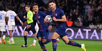 Désiré Doué (à g.) et Gonçalo Ramos