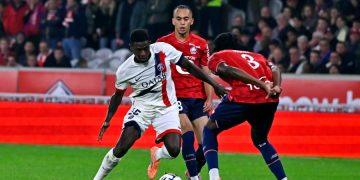 Nuno Mendes (à g.), auteur du but des Parisiens face au LOSC