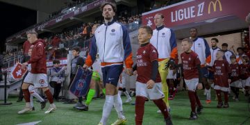 Les Parisiens avant le match face à Metz